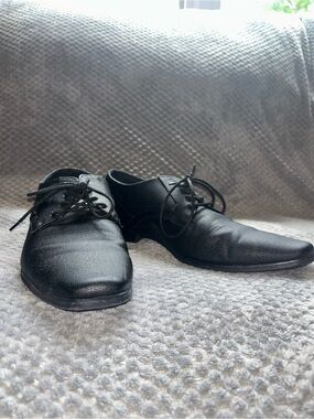 Calvin Klein Men's Black Lace-Up Derby Oxfords